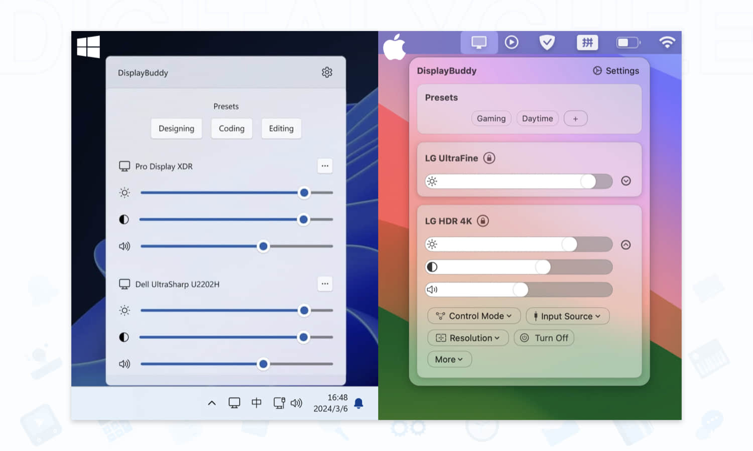 DisplayBuddy: 显示器参数调节软件，通过鼠标调节亮度 / 对比度