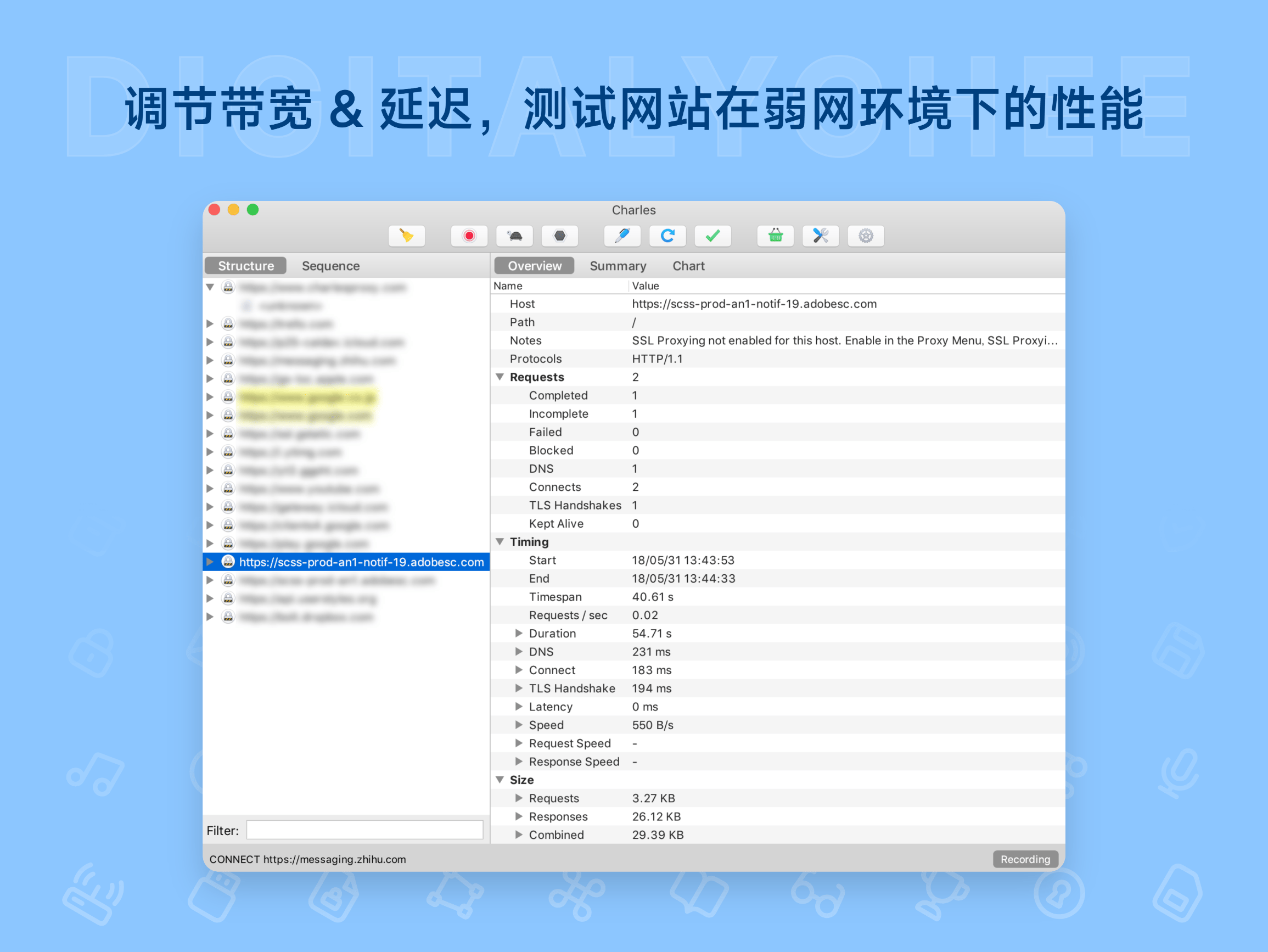 Charles: BETHE&延迟，测试网站在弱网环境下的