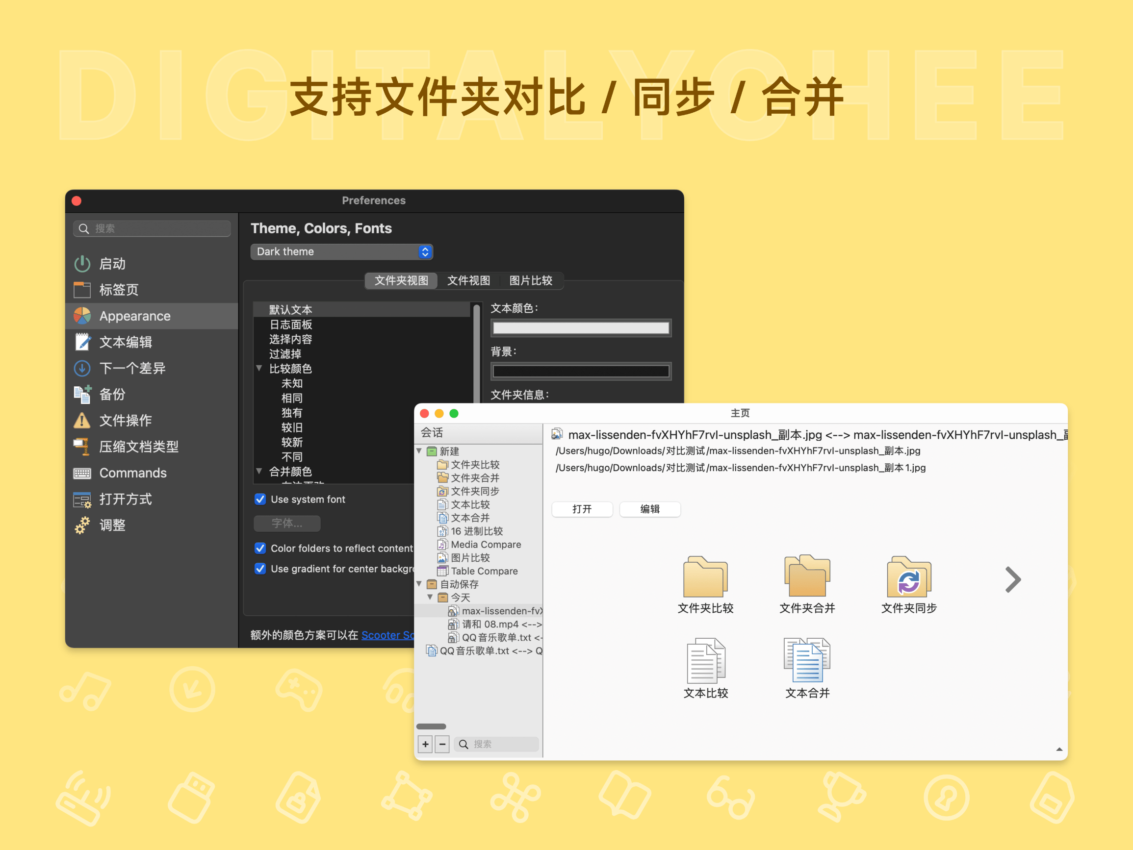 Beyond Compare: 支持文件夹对比 / 同步 / 合并