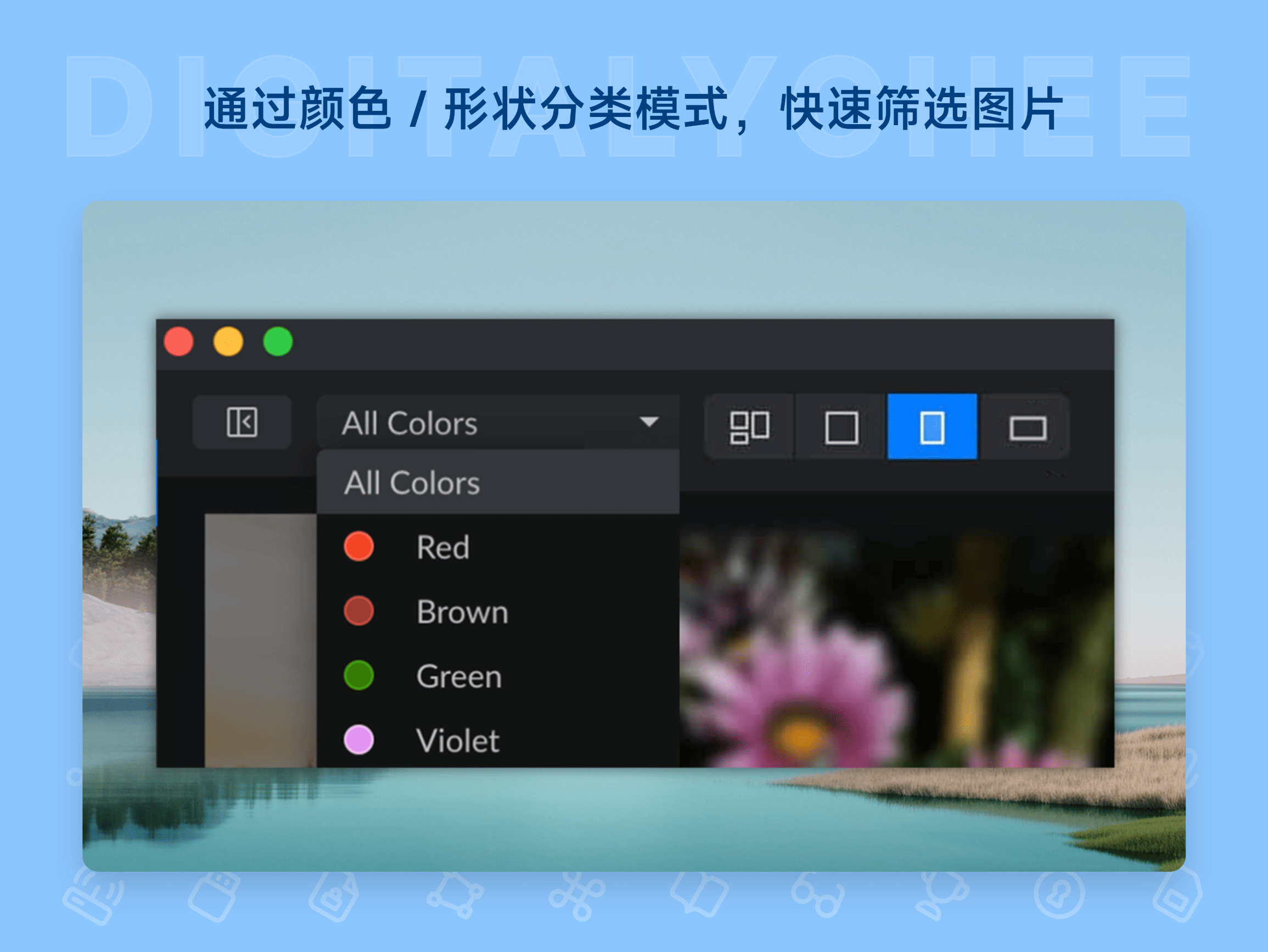 Zoommy: 通过颜色 / 形状分类模式，快速筛选图片