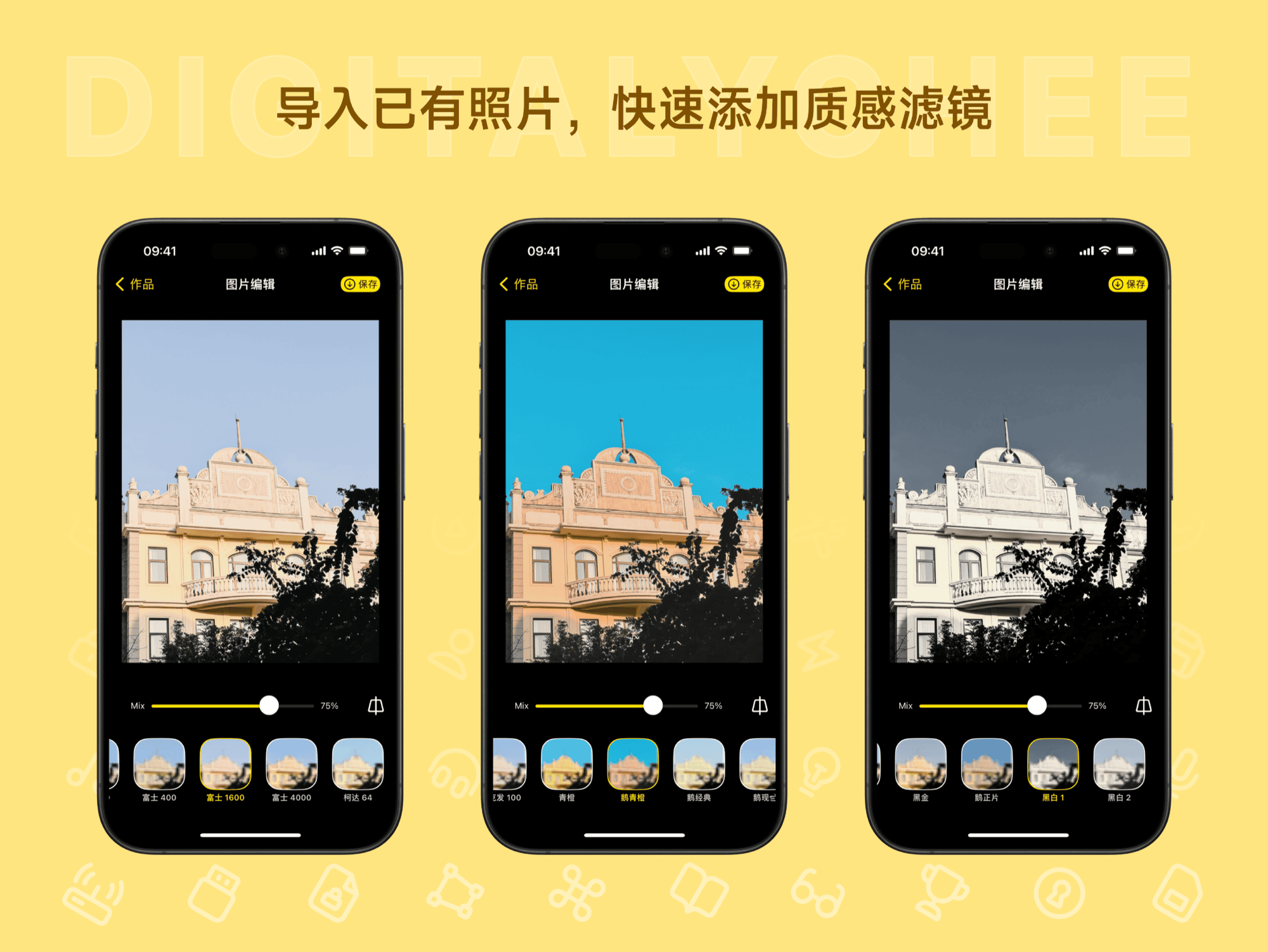 Swan Cam: 导入已有照片，快速添加质感滤镜
