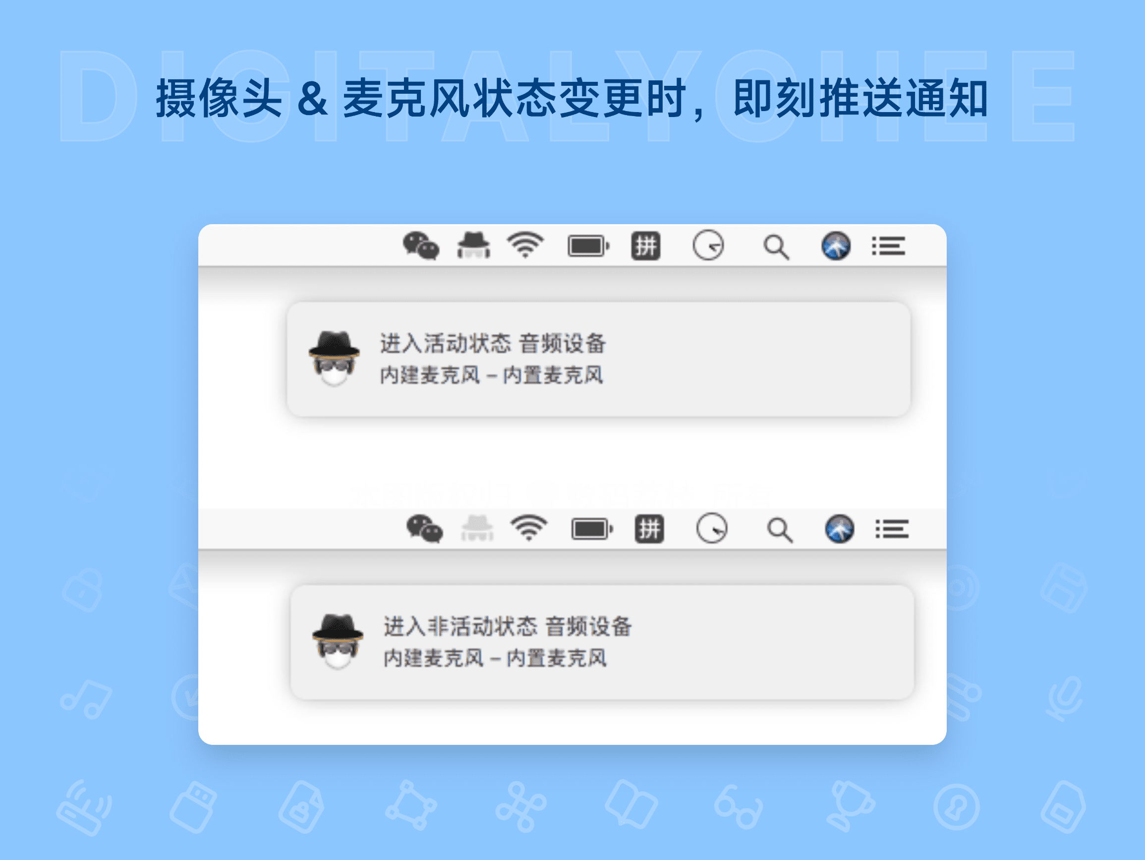 Micro Snitch: 摄像头 & 麦克风状态变更时，即刻推送通知