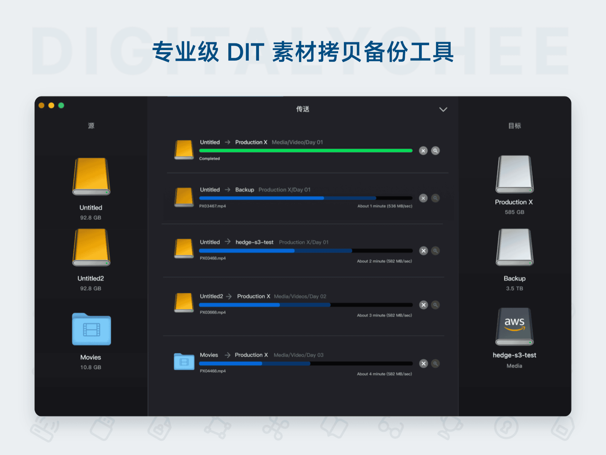 OffShoot: 专业级 DIT 素材拷贝备份工具