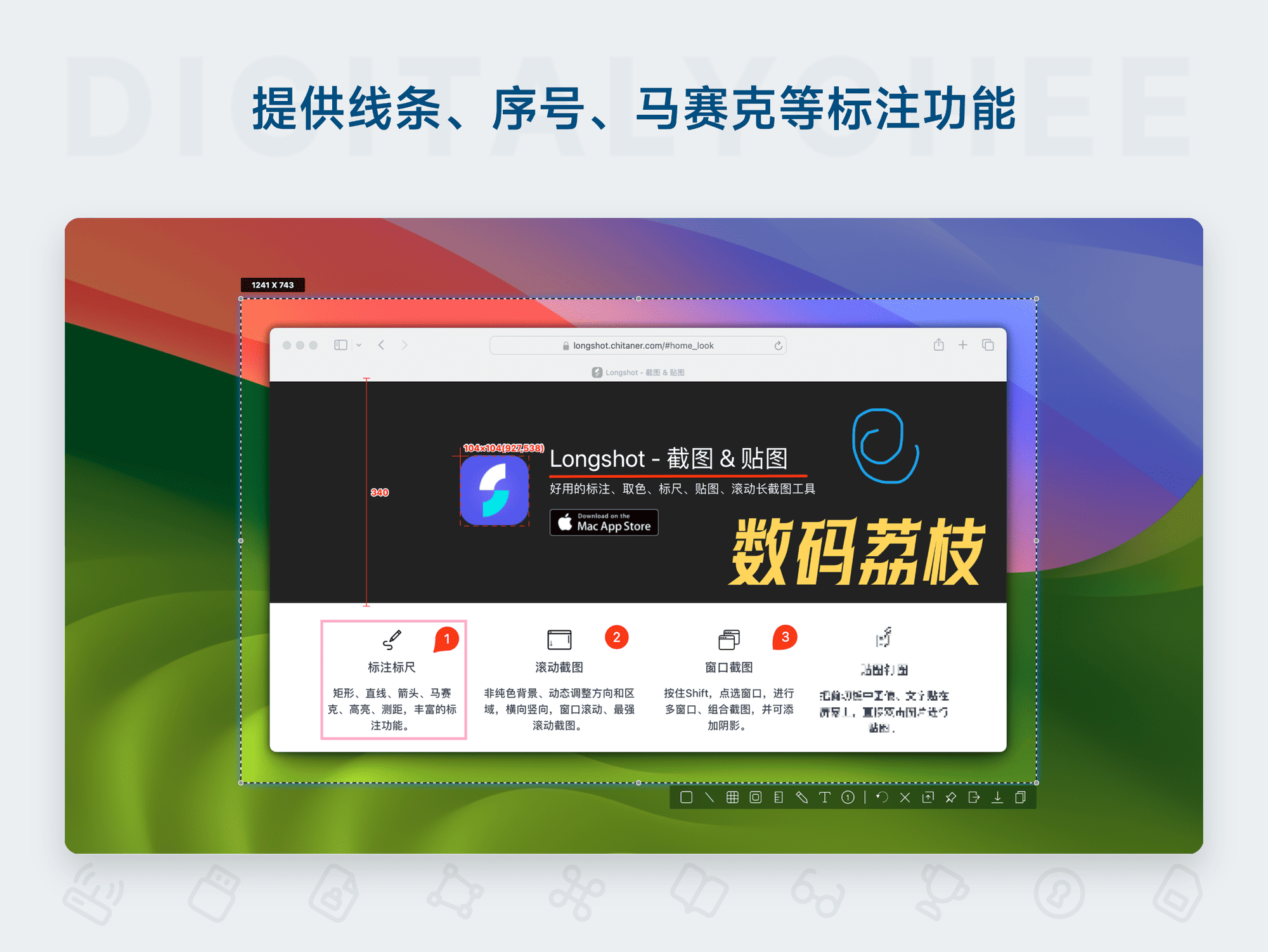 Longshot: 提供线条、序号、马赛克等标注功能
