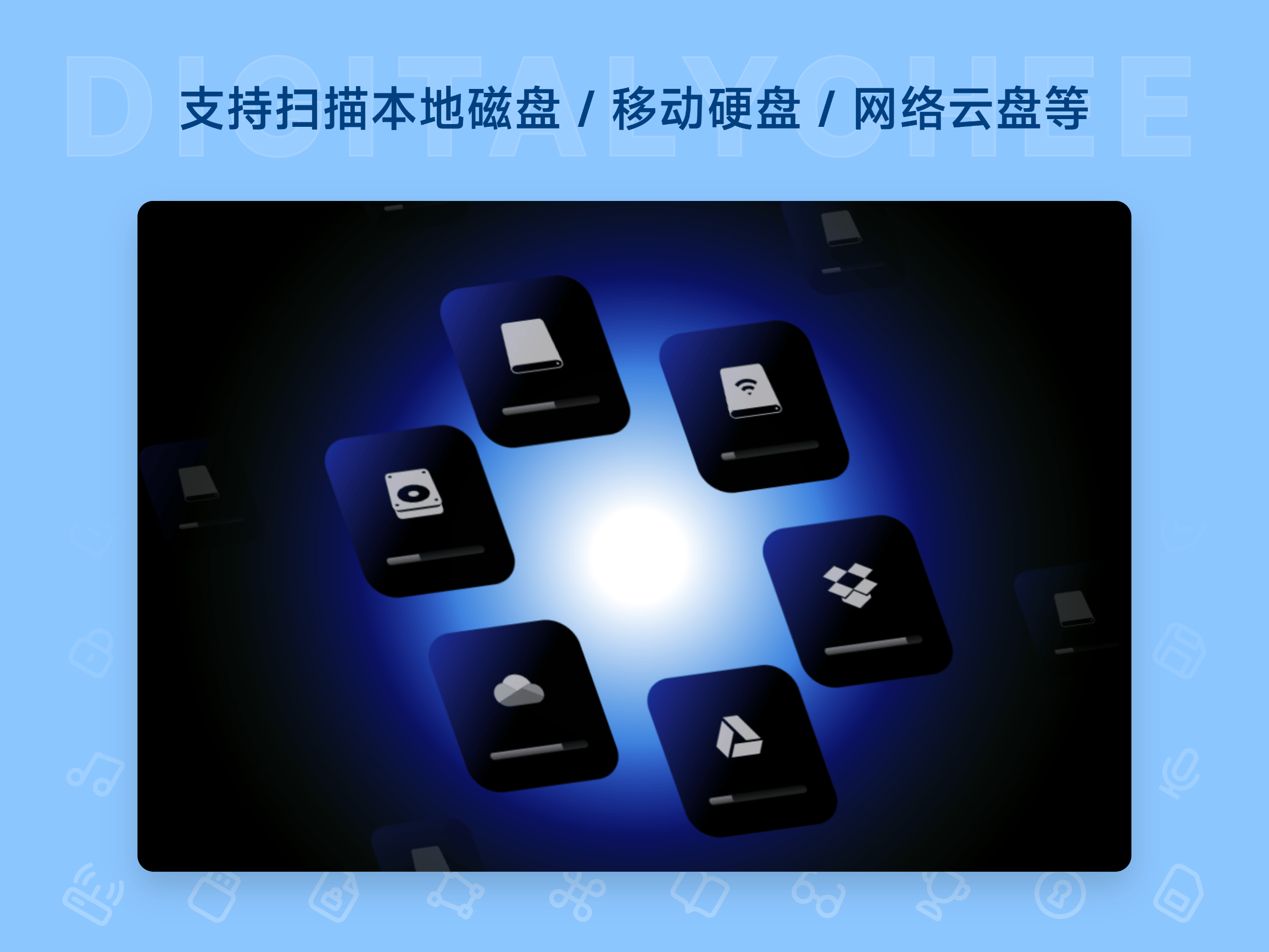 DaisyDisk: 支持扫描本地磁盘 / 移动硬盘 / 网络云盘等