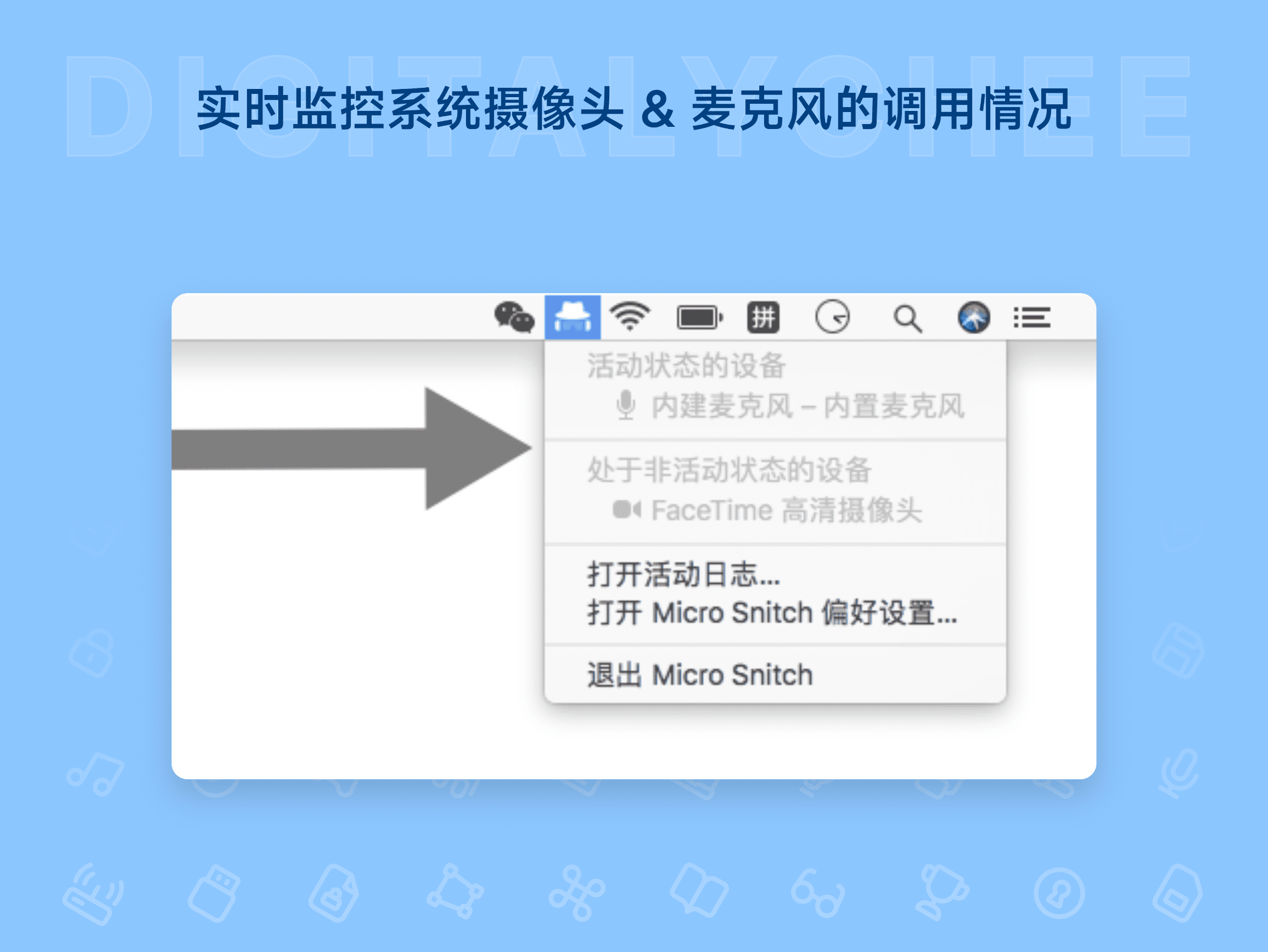 Micro Snitch: 实时监控系统摄像头 & 麦克风的调用情况