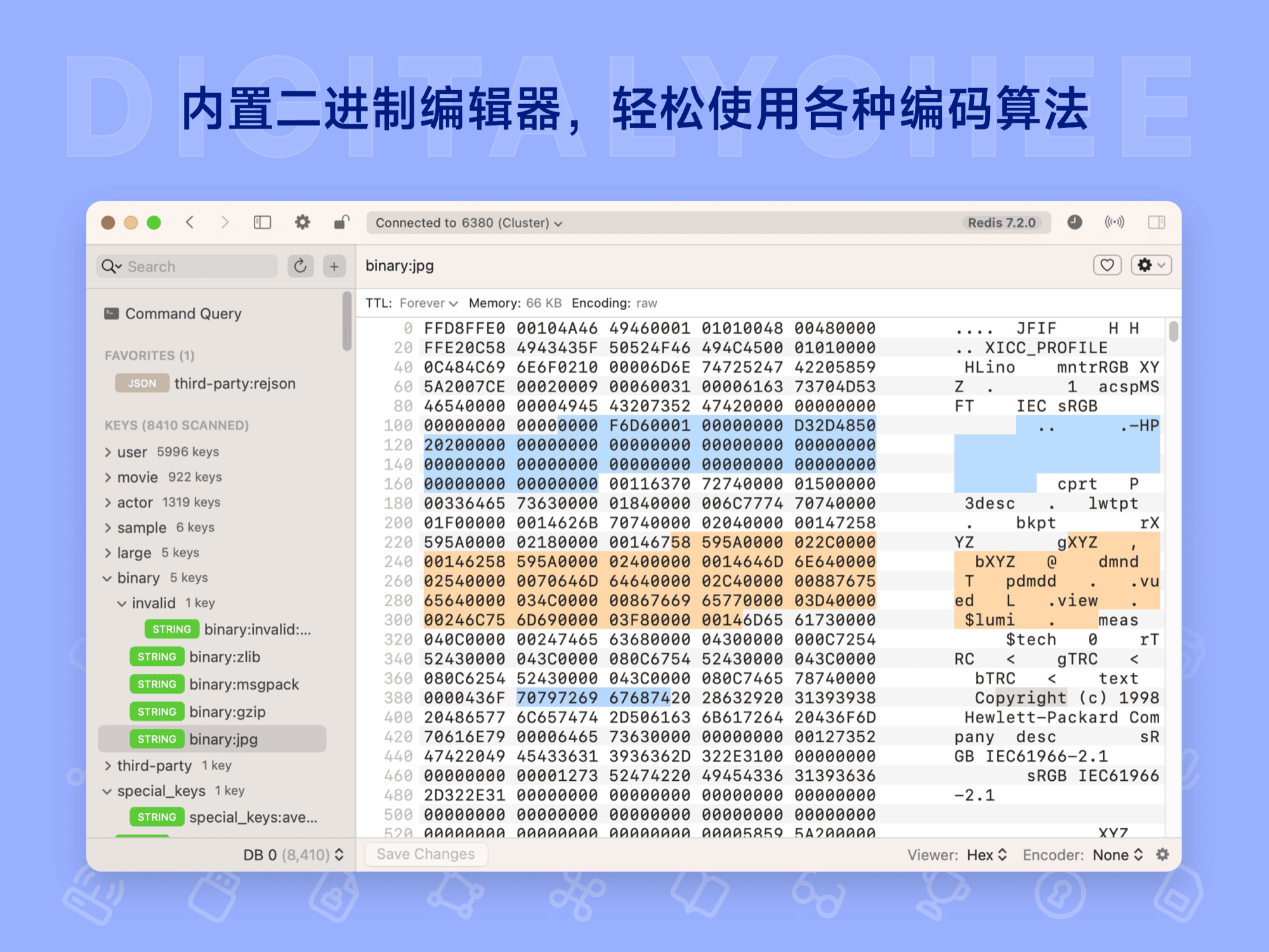 Medis 2: 内置二进制编辑器，轻松使用各种编码算法

