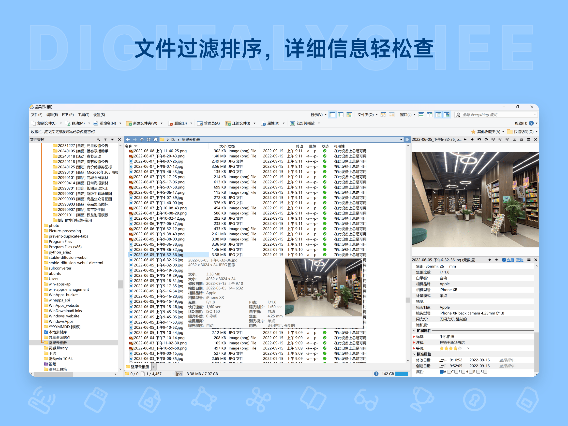 Directory Opus 13: 文件过滤排序，详细信息轻松查
